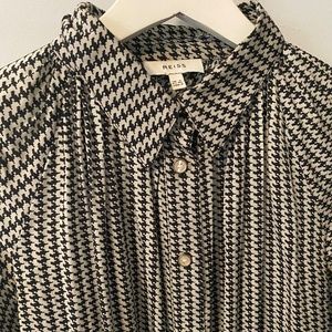Silky black and white blouse